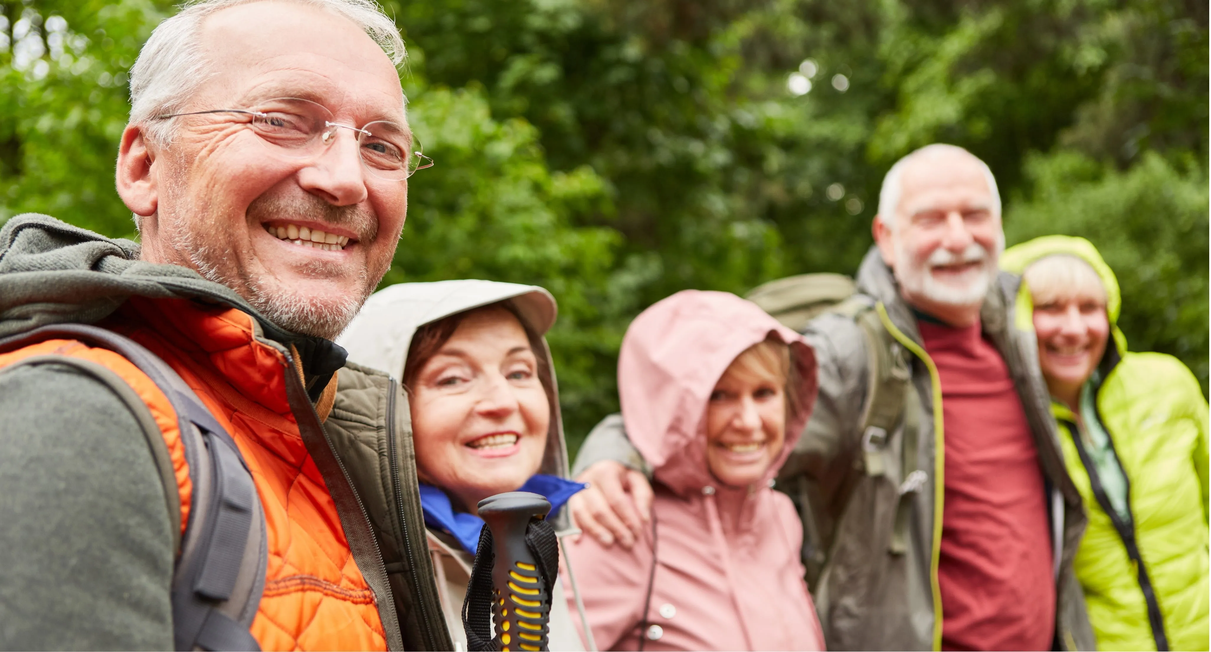 a group of friends going on an outdoor hiking adventure
